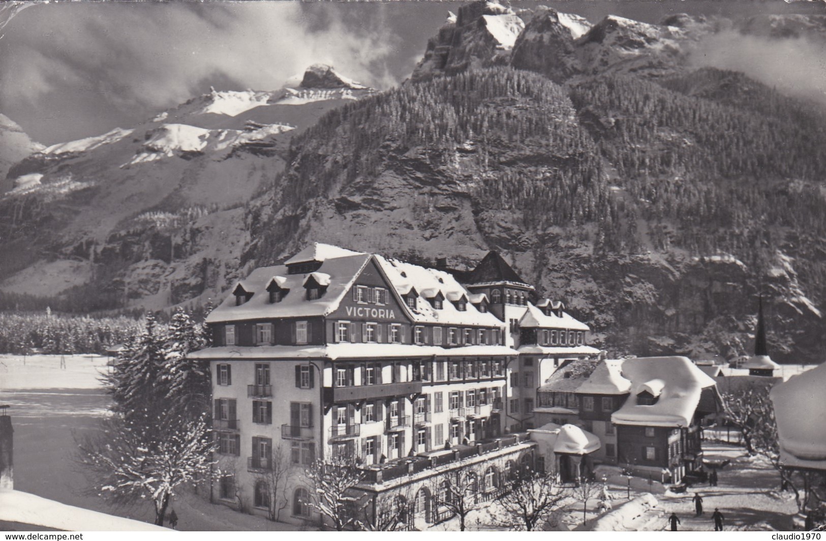 CARTOLINA - POSTCARD - SVIZZERA - KANDERSTEG - GRAND HOTEL VICTORIA E HOTEL RITTER - Steg