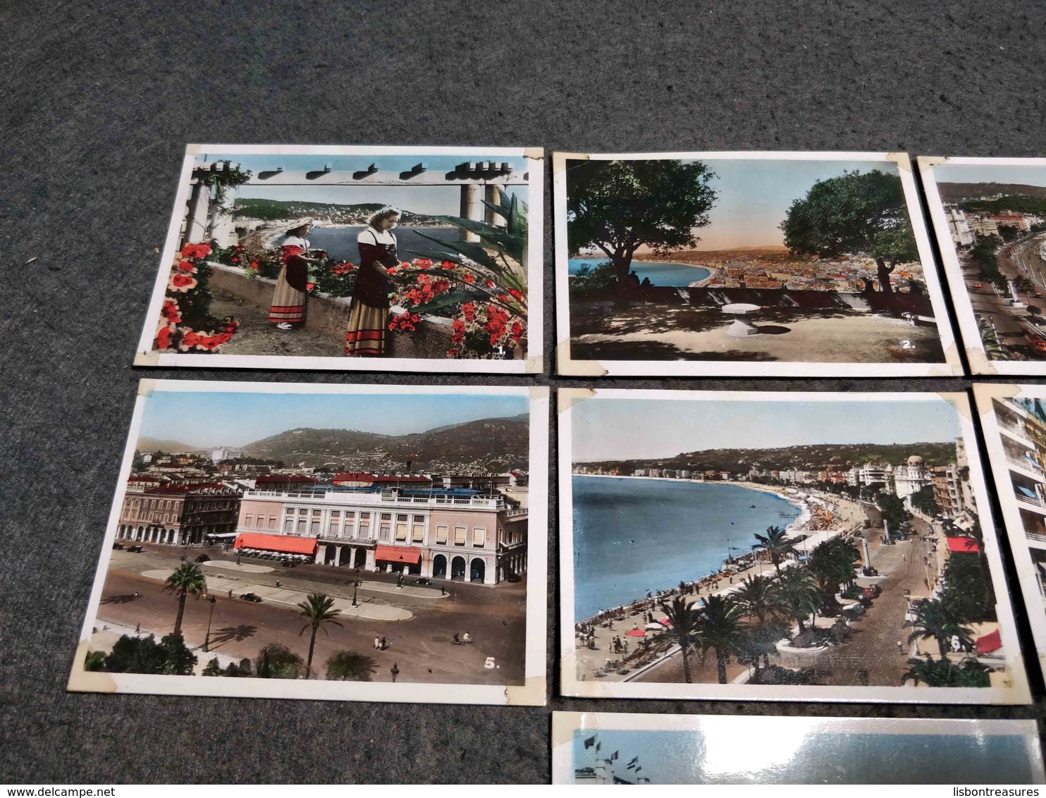 ANTIQUE LOT X 10 SMALL COLOR PHOTOS FRANCE - NICE VIEWS - Pellicole Cinematografiche: 35mm-16mm-9,5+8+S8mm