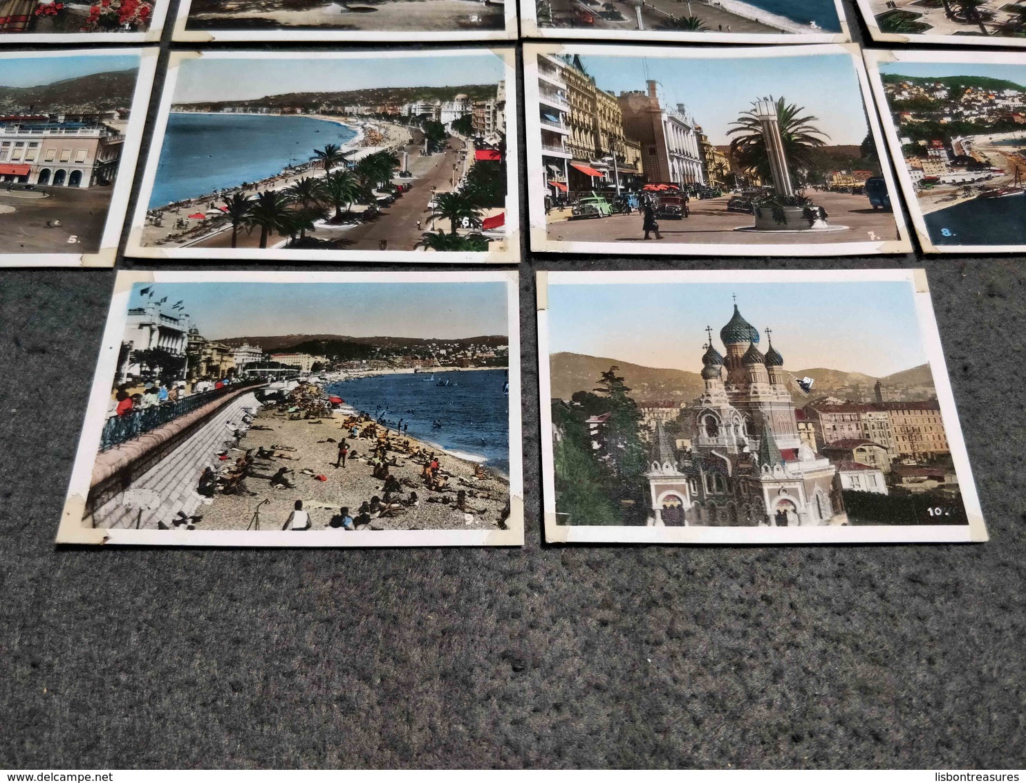 ANTIQUE LOT X 10 SMALL COLOR PHOTOS FRANCE - NICE VIEWS - Pellicole Cinematografiche: 35mm-16mm-9,5+8+S8mm