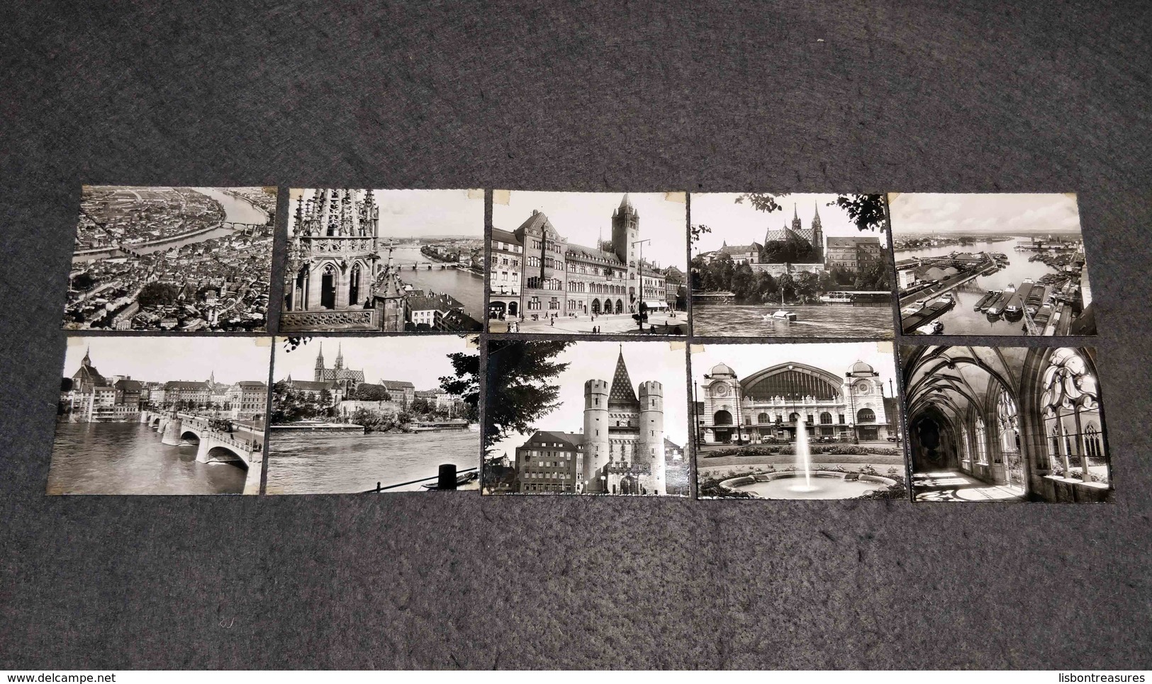 ANTIQUE LOT X 10 SMALL PHOTOS SWITZERLAND - BASEL VIEWS - Bobinas De Cine: 35mm - 16mm - 9,5+8+S8mm