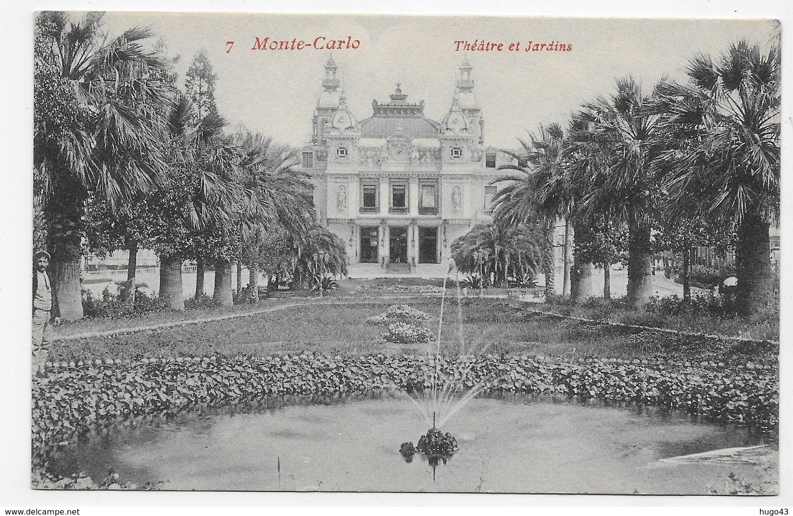 MONTE CARLO - N° 7 - THEATRE ET JARDINS - CPA NON VOYAGEE - Opéra & Théâtre