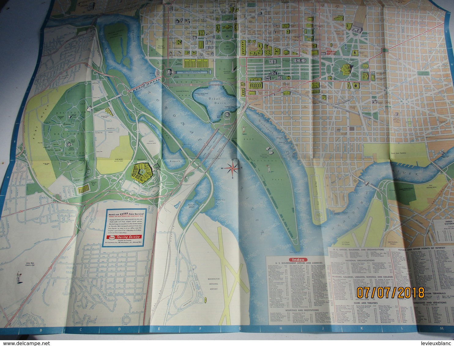 Carte Routiére/ESSO Standard Oil Co/WASHINGTON DC And Vicinity/Visitor'sGuide/General Drafting & Co New York/1952 PGC233 - Strassenkarten