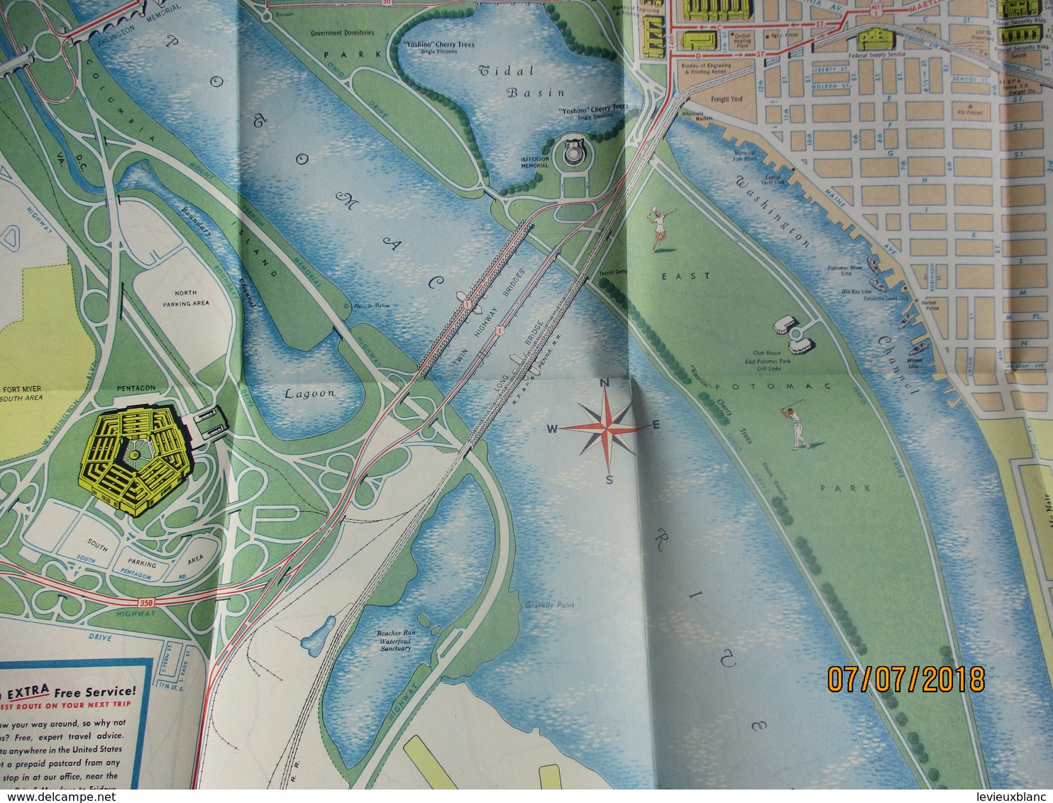 Carte Routiére/ESSO Standard Oil Co/WASHINGTON DC And Vicinity/Visitor'sGuide/General Drafting & Co New York/1952 PGC233 - Strassenkarten