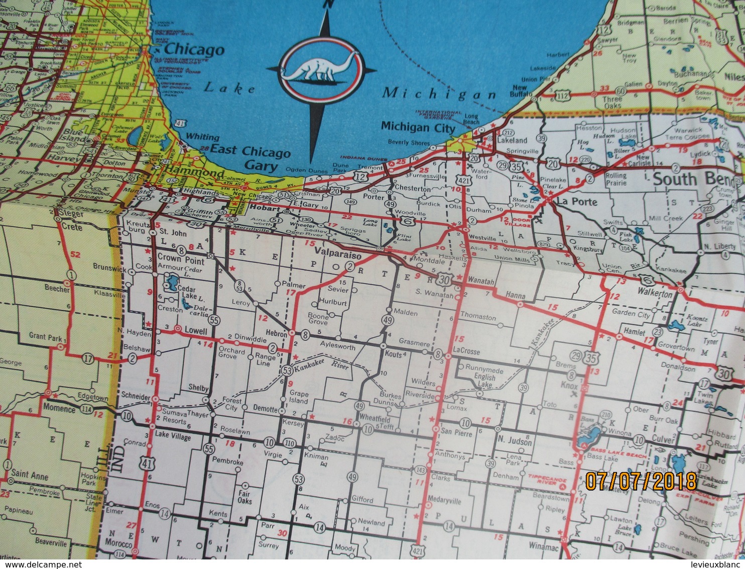 Carte Routiére/Sinclair Gasoline /INDIANA/USA//Rand Mc Nally & Co Chicago/1950           PGC227 - Wegenkaarten