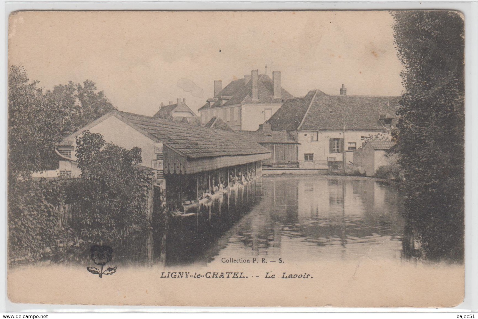 1 Cpa Ligny Le Chatel "Le Lavoir" - Ligny Le Chatel