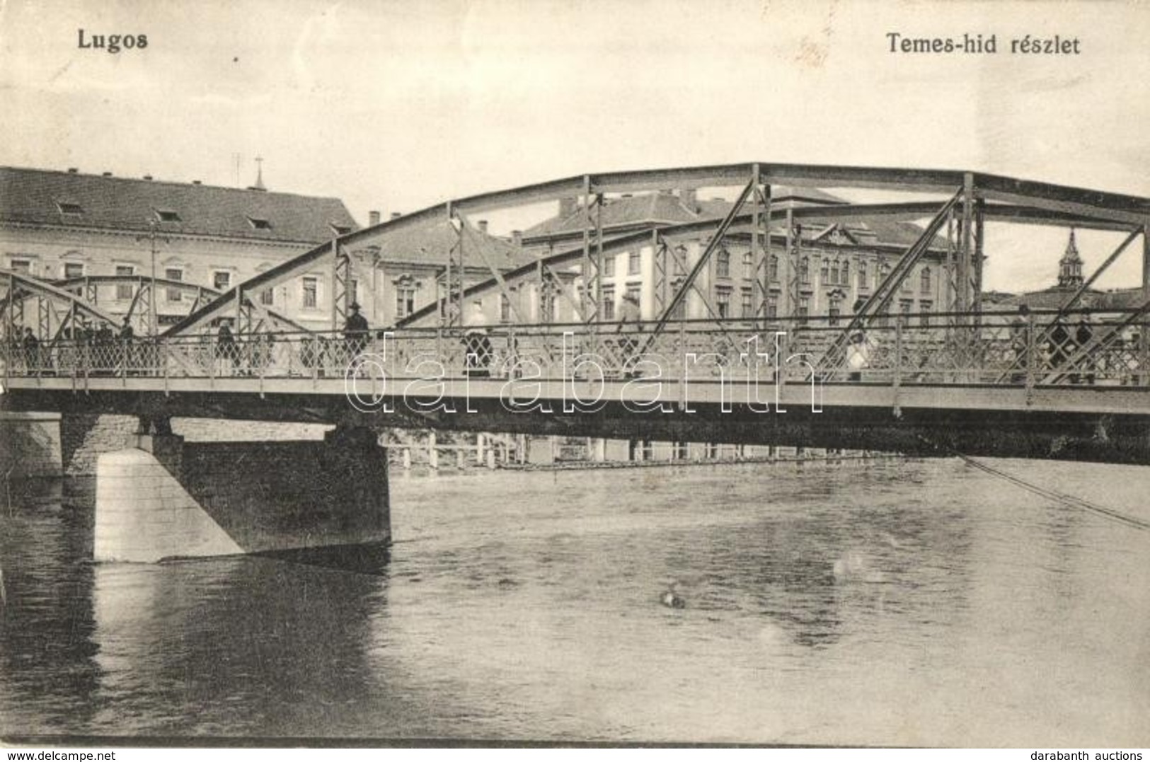 T2 Lugos, Lugoj; Temes Híd. Kiadja Schönberg Miksáné / Timis River Bridge - Non Classés