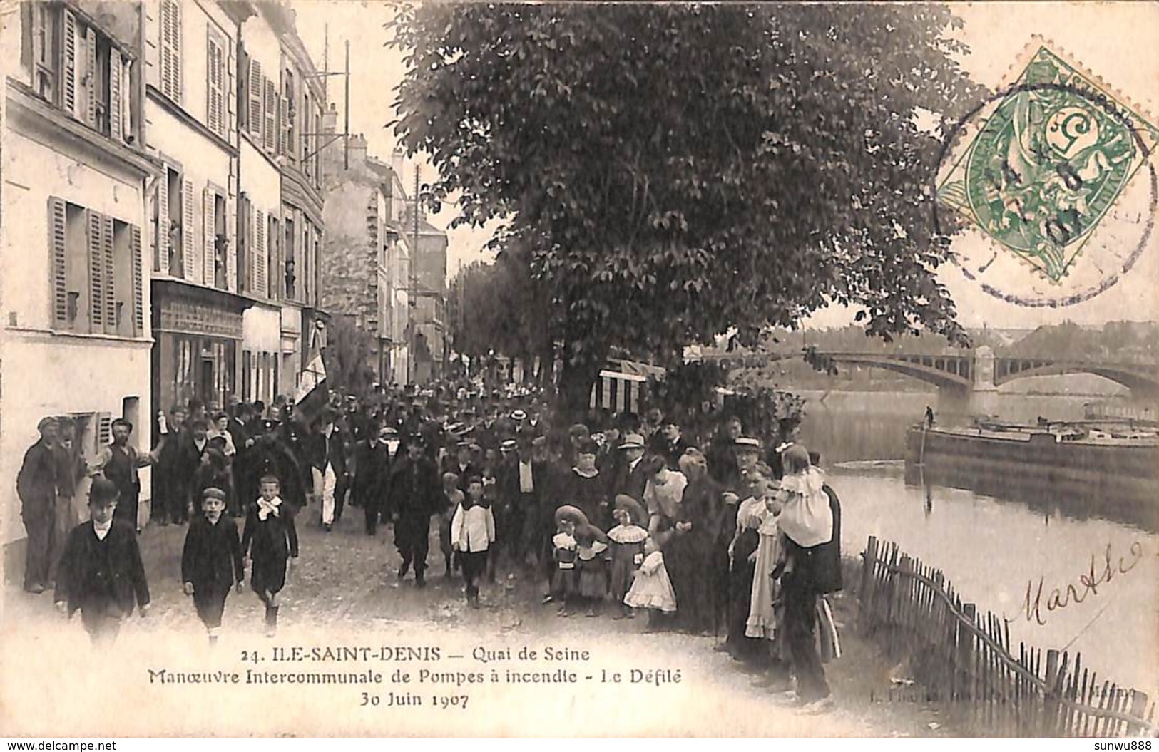 93 - Ile-Saint-Denis - Quai De Seine (top Animation 1907, Photo Octave Liva) - L'Ile Saint Denis