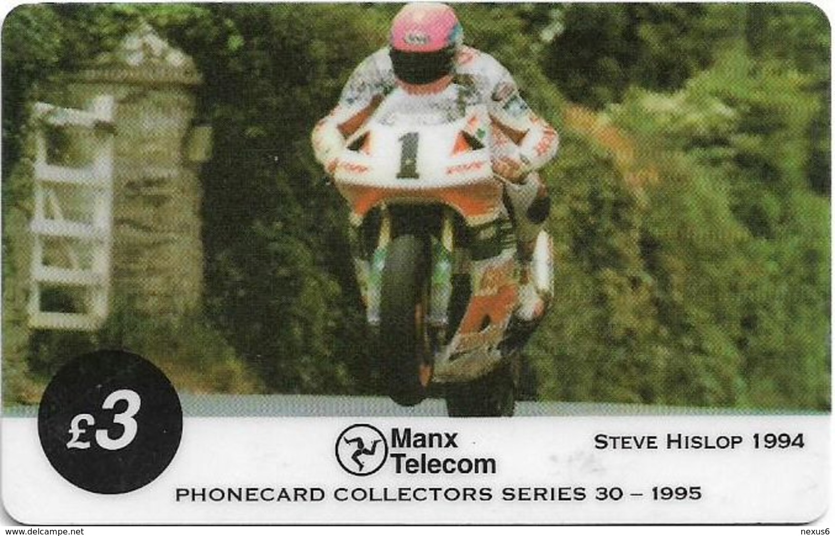 Isle Of Man - Chip - TT Racers 95 - Steve Hislop, 3£Mp, 1995, 5.000ex, Used - Isle Of Man