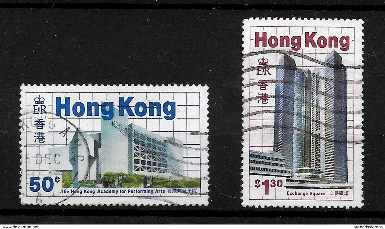 Hong Kong 1985 QEII New Buildings, Complete Set Used (6710) - Gebraucht