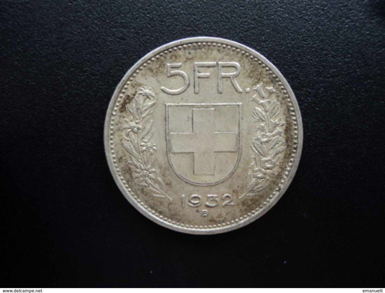 SUISSE : 5 FRANCS  1932 B   Tranche B *   KM 40    SUP - 5 Francs