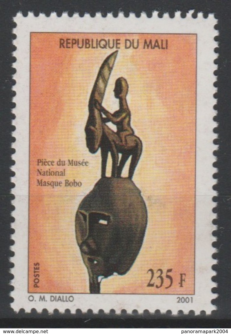 Mali 2001 Mi. 2601I 235F Pièce Du Musée National Masque Bobo Museum Art Kunst 1 Val. - Mali (1959-...)