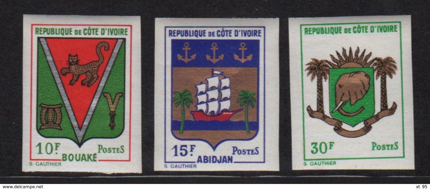 Cote D Ivoire - N°289 à 291 Non Denteles ** - Armoiries - Bouaké - Abidjan - Cote D Ivoire - Ivory Coast (1960-...)