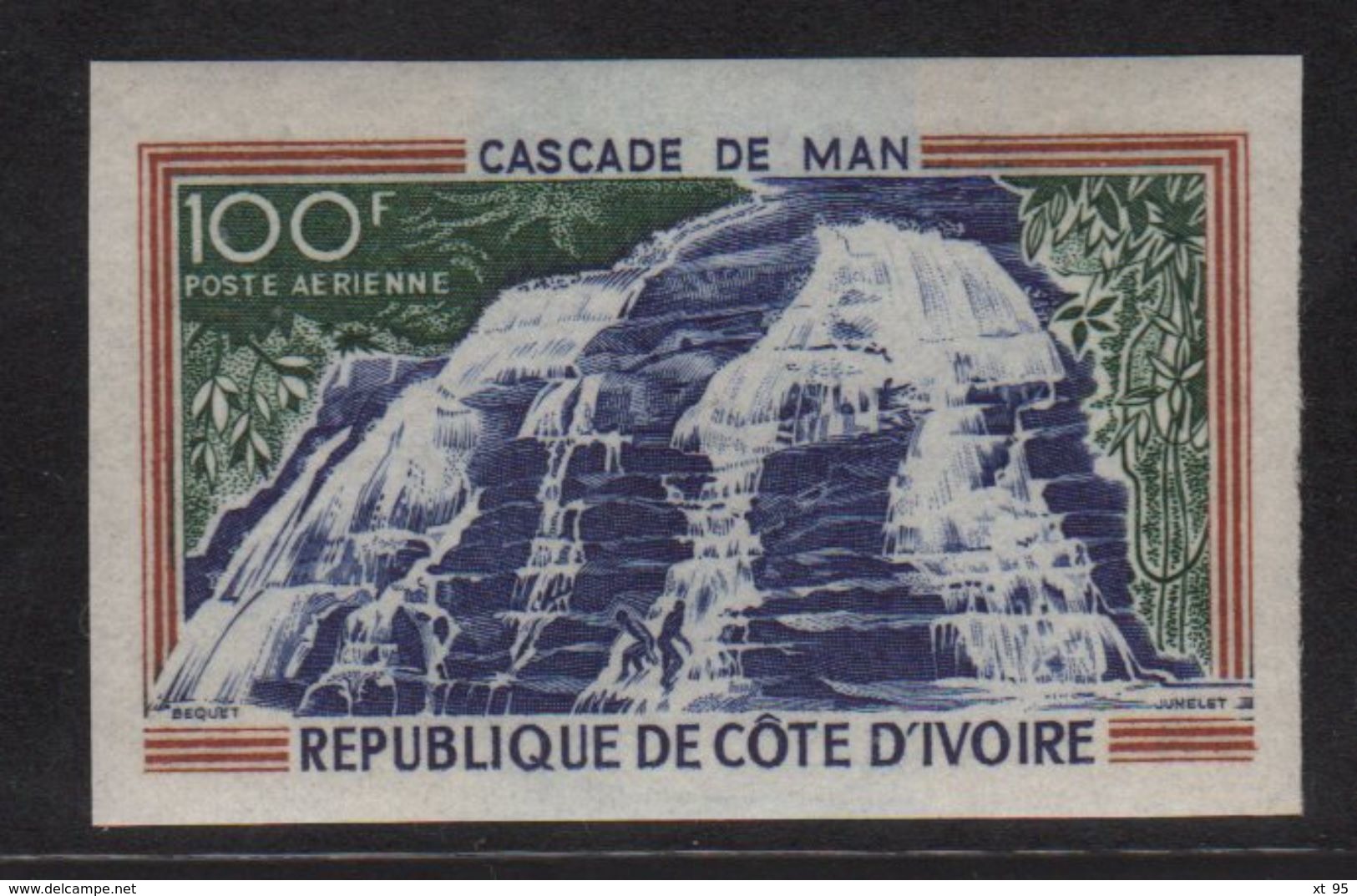 Cote D Ivoire - PA N°45 Non Dentele ** - Cascade De Man - Côte D'Ivoire (1960-...)