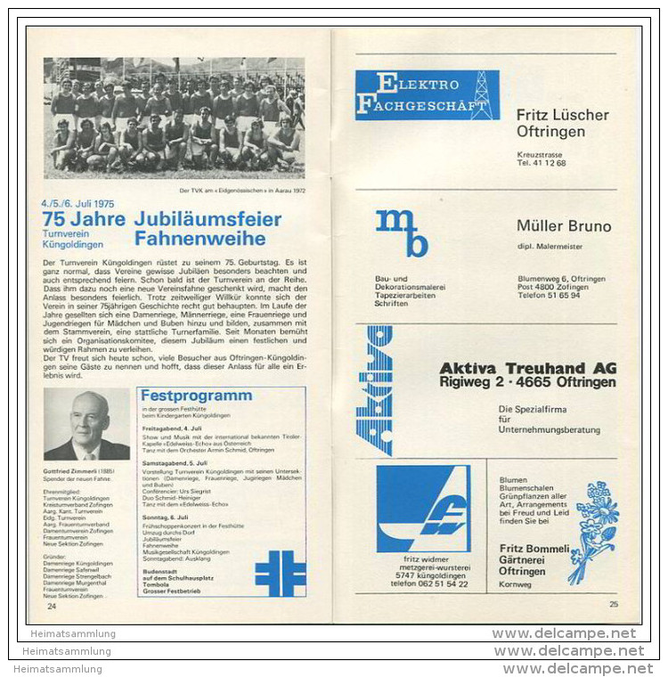 Oftringen - Bulletin Nr. 4 - Mai/Juni 1975 - 26 Seiten Mit 4  Abbildungen - Übersichtsplan - Werbung - Schweiz