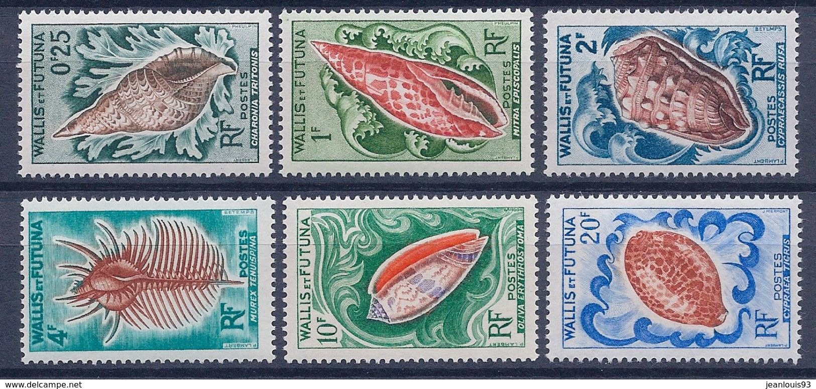 WALLIS ET FUTUNA - 162/167  COQUILLAGES COMPLETE NEUF* MLH COTE 25 EUR - Nuevos