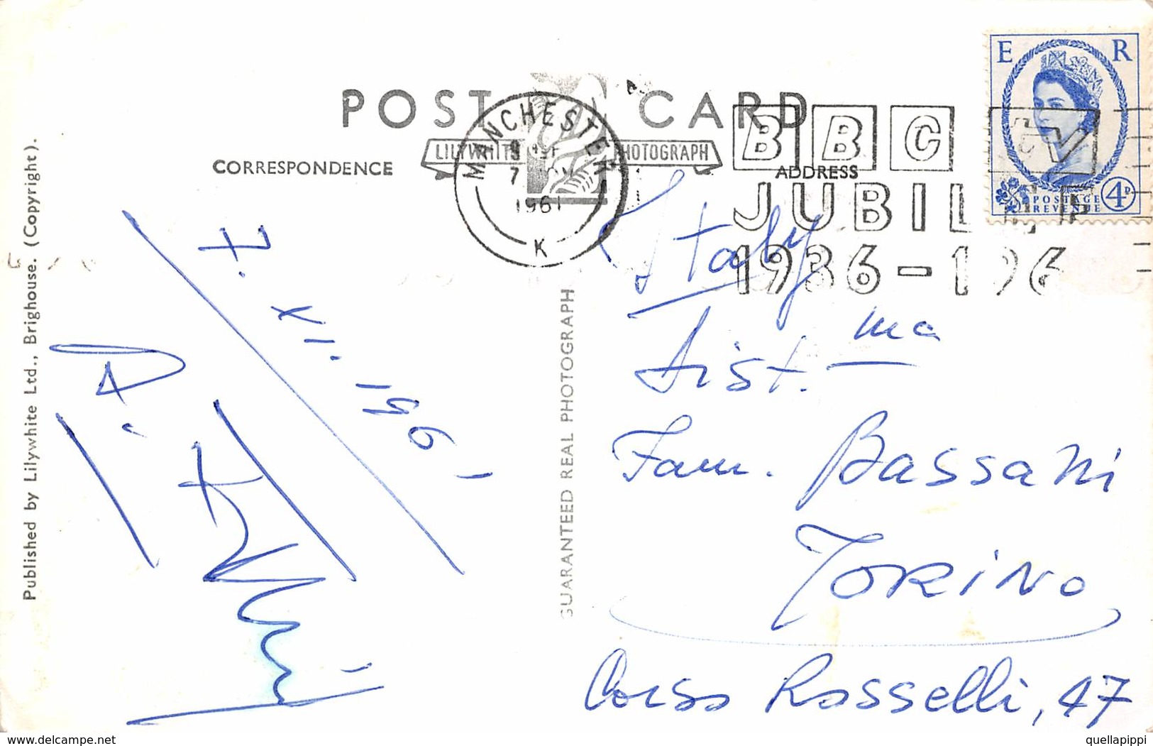 D08081 "MANCHESTER"  VARIE INQUADRATURE. CART  SPED 1961 - Manchester