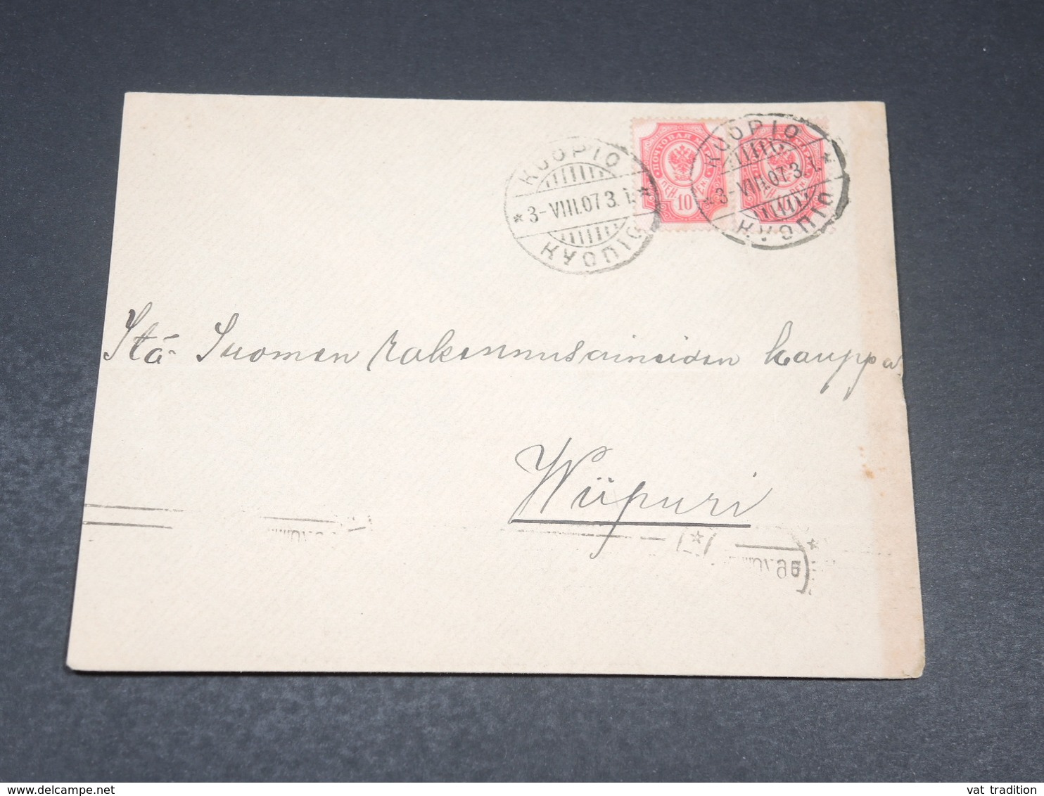 FINLANDE - Enveloppe De Kuopio En 1907 , Administration Russe - L 19633 - Briefe U. Dokumente