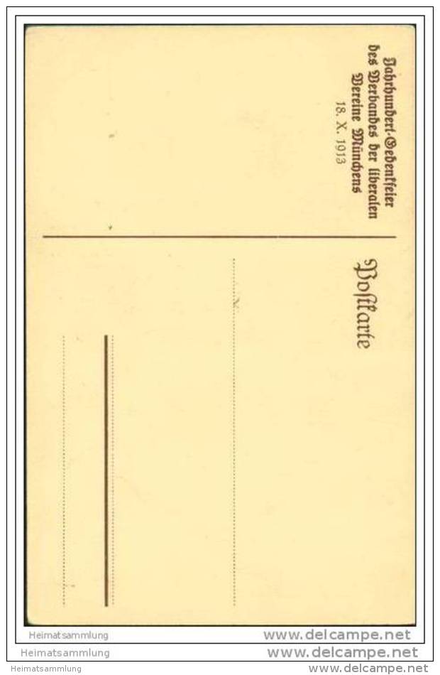 Jahrhundert-Gedenkfeier Des Verbandes Der Liberalen Vereine Münchens - 18.10. 1913 - Signiert Anton Hoffmann Muenchen - Hoffmann, Anton - Munich
