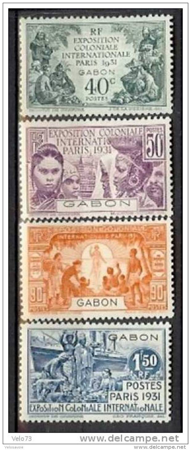 GABON N° 121/124 EXPOSITION DE 1931 * - Other & Unclassified