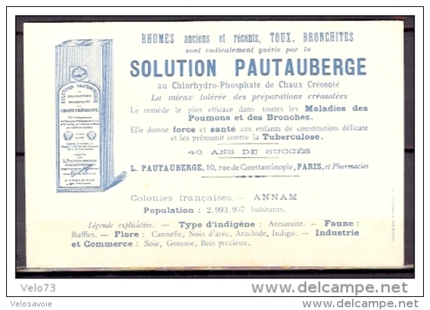 CARTE PUBLICITAIRE PAUTAUBERGE DE L'ANNAM - Lettres & Documents