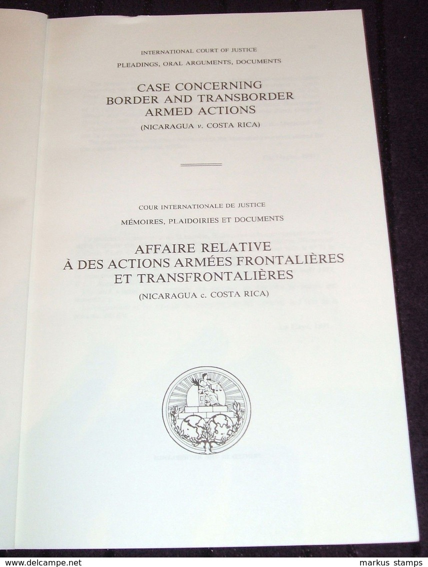 Case Concerning Border Ans Transborder Armed Actions - Nicaragua V. Costa Rica, Hague Court Of Justice - Amérique Centrale