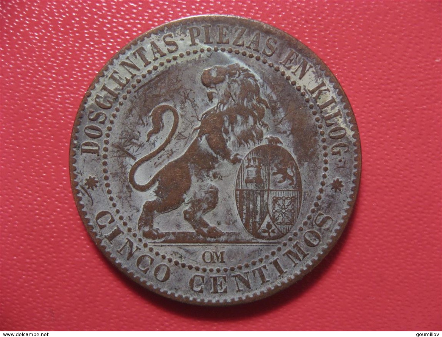 Espagne - 5 Centimos 1870 OM 2929 - Erstausgaben