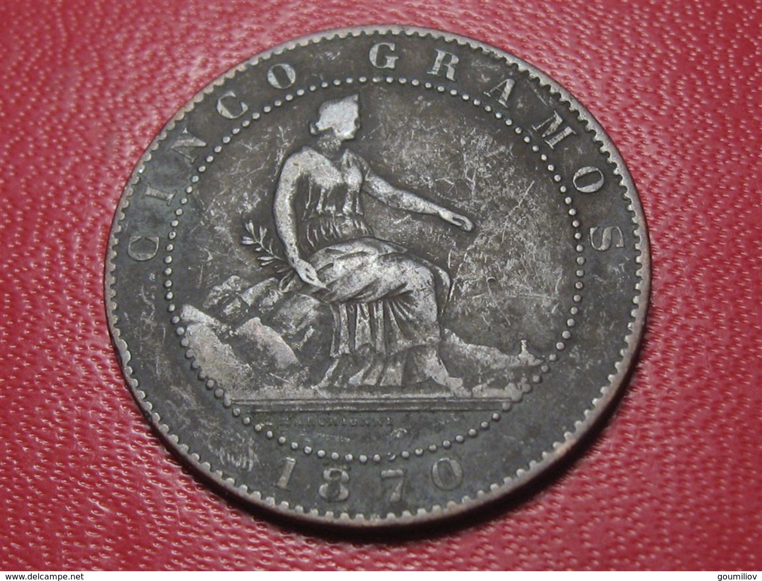 Espagne - 5 Centimos 1870 OM 2929 - First Minting