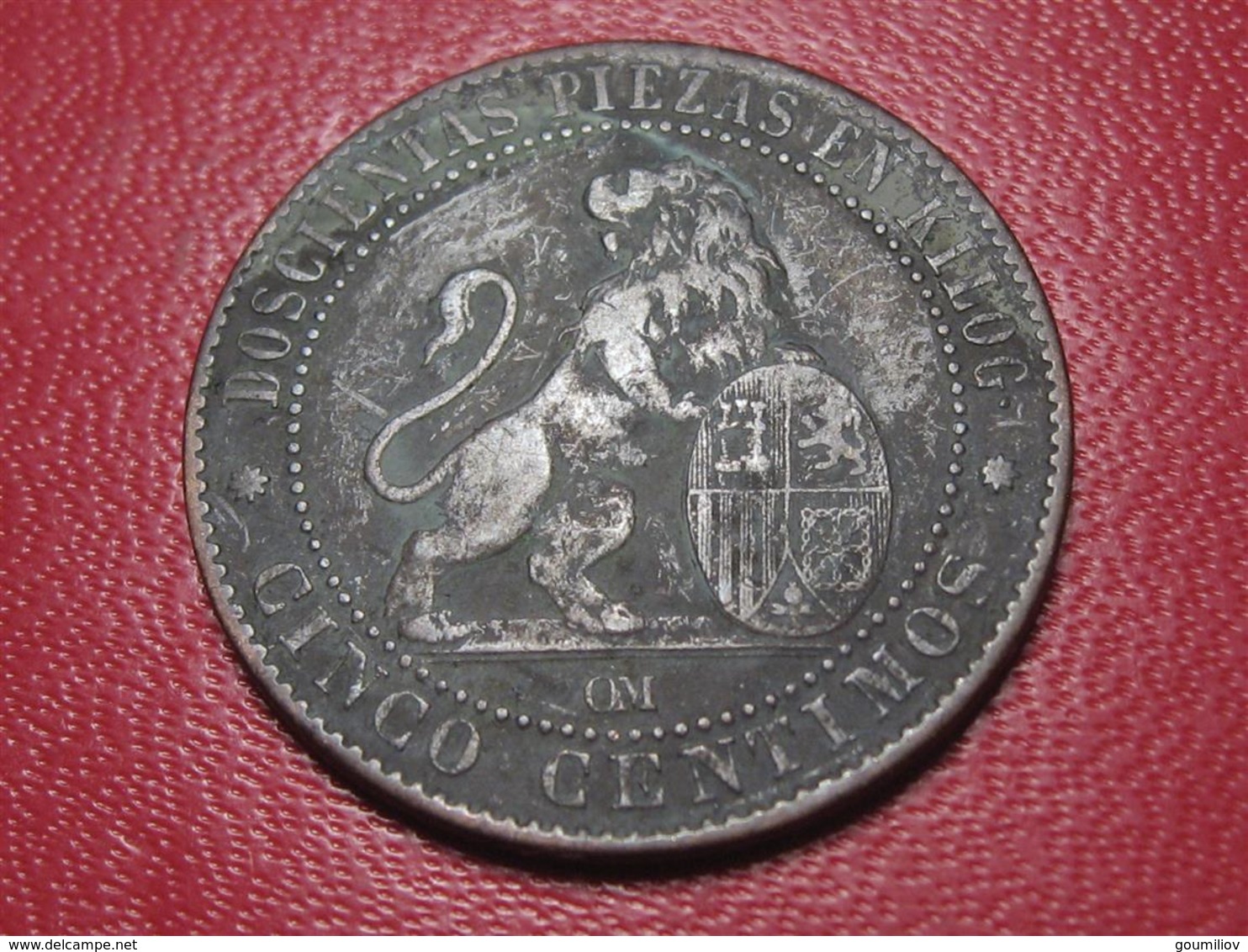 Espagne - 5 Centimos 1870 OM 2929 - Erstausgaben
