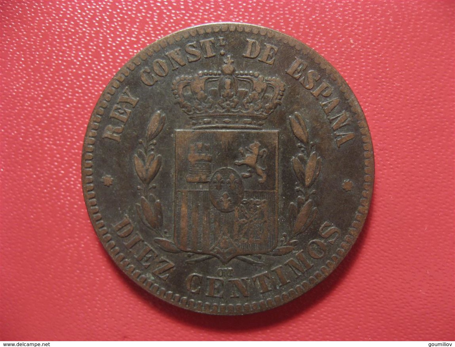 Espagne - 10 Centimos 1878 OM 2972 - Eerste Muntslagen