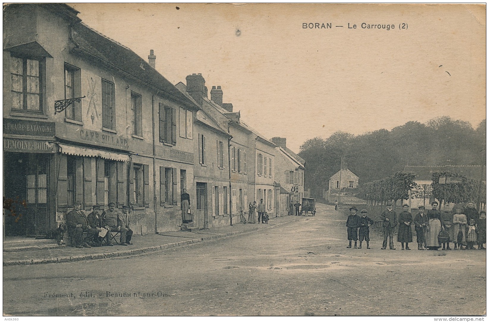 CPA 60 BORAN Le Carrouge Cachet Boulangerie De Campagne Au Dos Animée Avec Café - Boran-sur-Oise