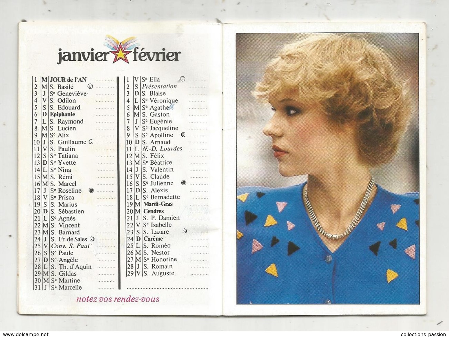 Calendrier , Agenda 1980 , Salon De Coiffure DANY , 49 , ALLONNES,18 Pages, 4 Scans , Frais Fr 1.75 E - Klein Formaat: 1971-80