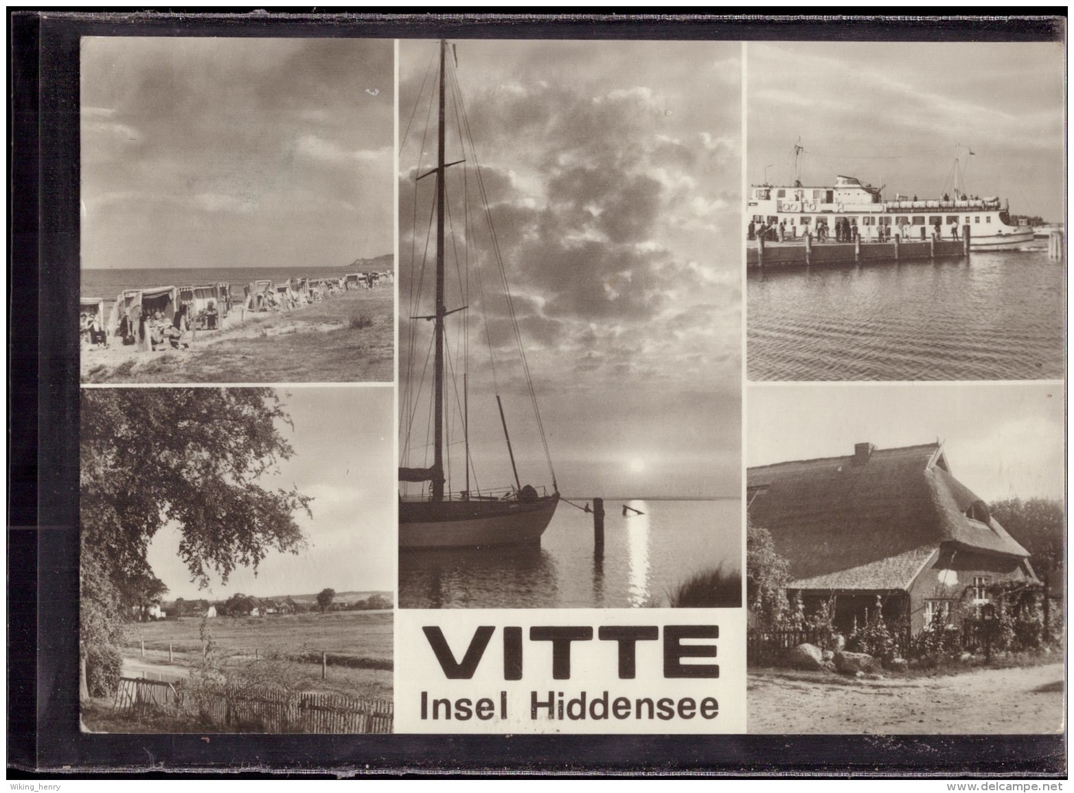 Hiddensee Vitte - S/w Mehrbildkarte 2 - Hiddensee