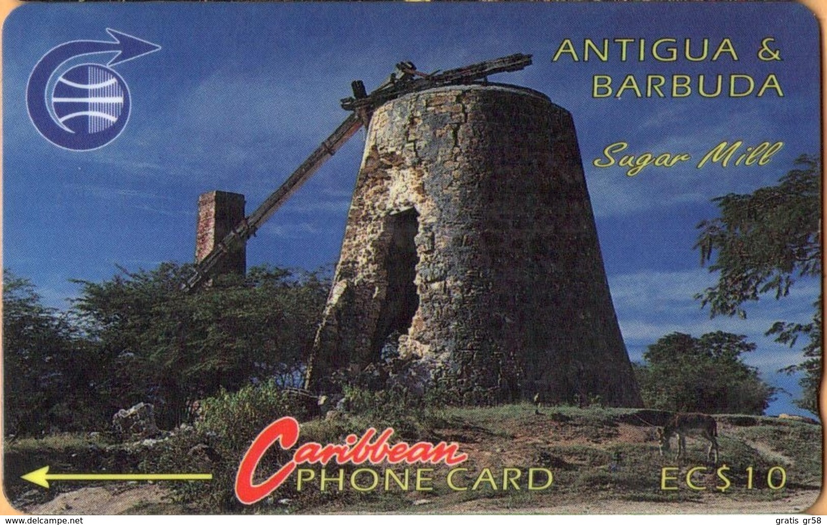 Antigua & Barbuda - ANT-6A, Sugar Mill, 6CATA, 10,200ex, 1992, Used As Scan - Antigua And Barbuda