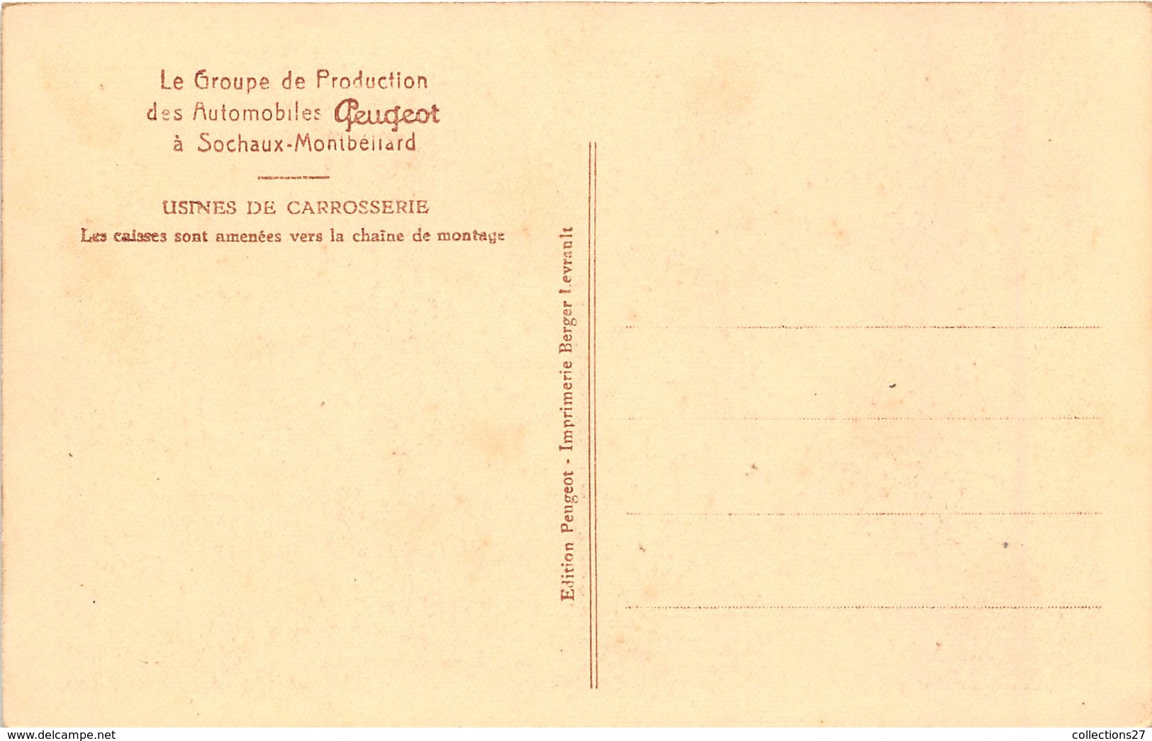 25-SOCHAUX- MONTBELIARD- AUTOMOBILE PEUGEOT- USINES DE CARROSSERIE - - Sochaux