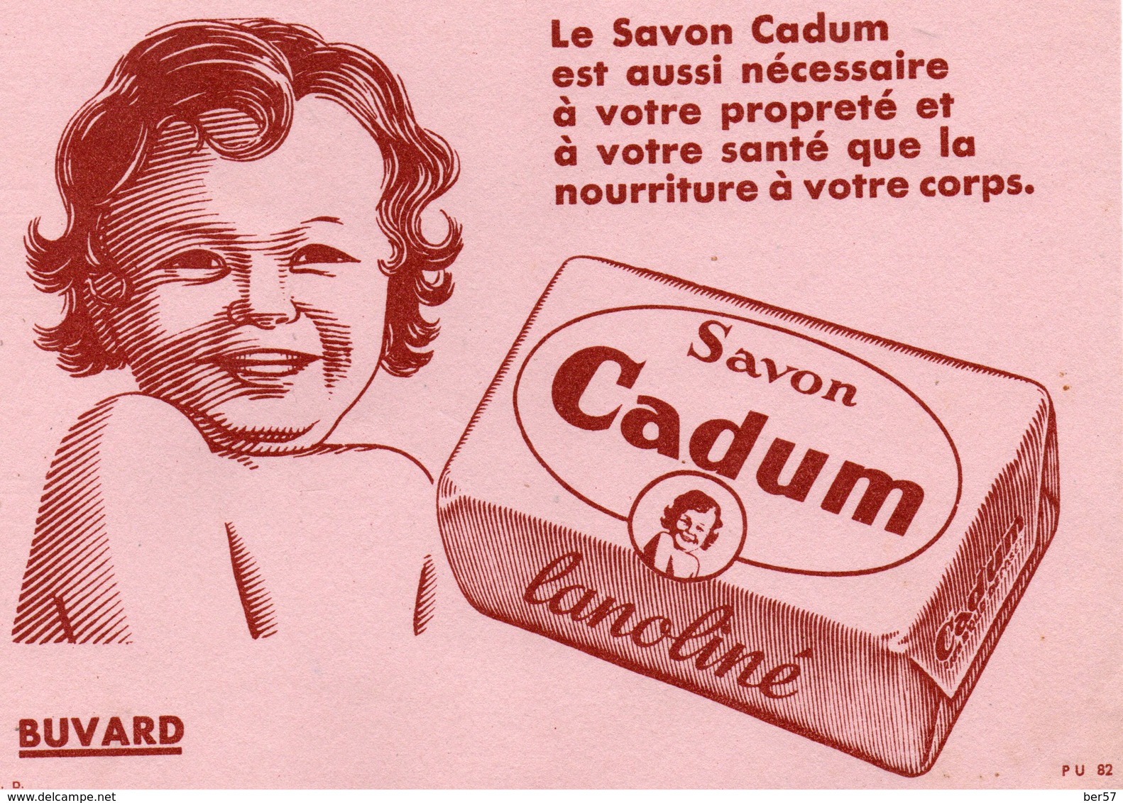 Buvard Ancien : Bébé CADUM - Savon - Perfume & Beauty