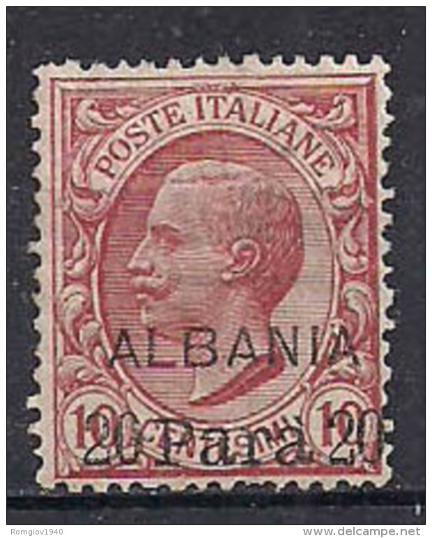 REGNO D'ITALIA 1907 EMISSIONI PER L'ALBANIA SASS. 8 MLH VF - Albanien