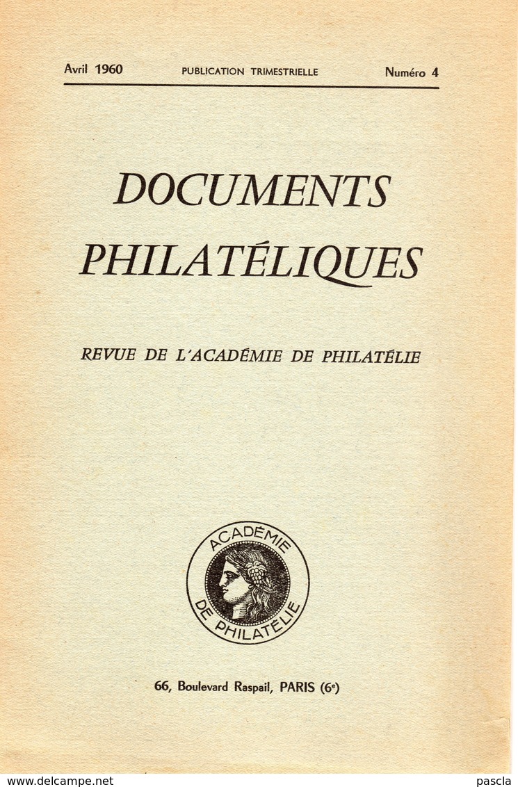 Document Philatelique N°4 Avril 1960 - - Other & Unclassified