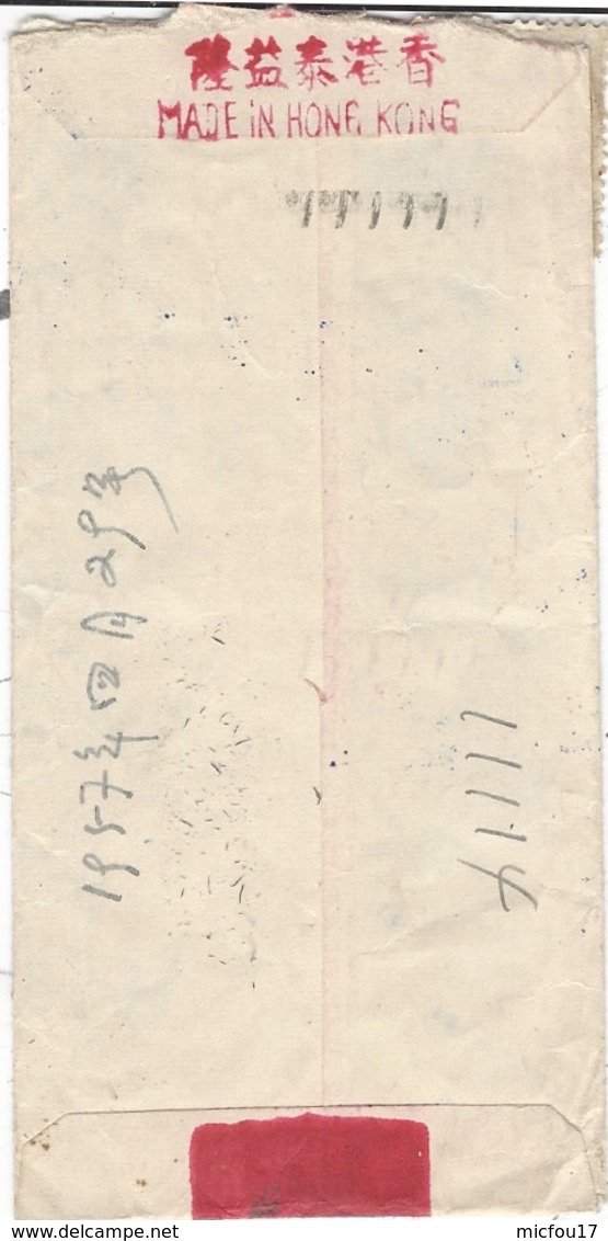 1957- Chinese Cover Fr. 10 Cents From Hong-Kong - Storia Postale