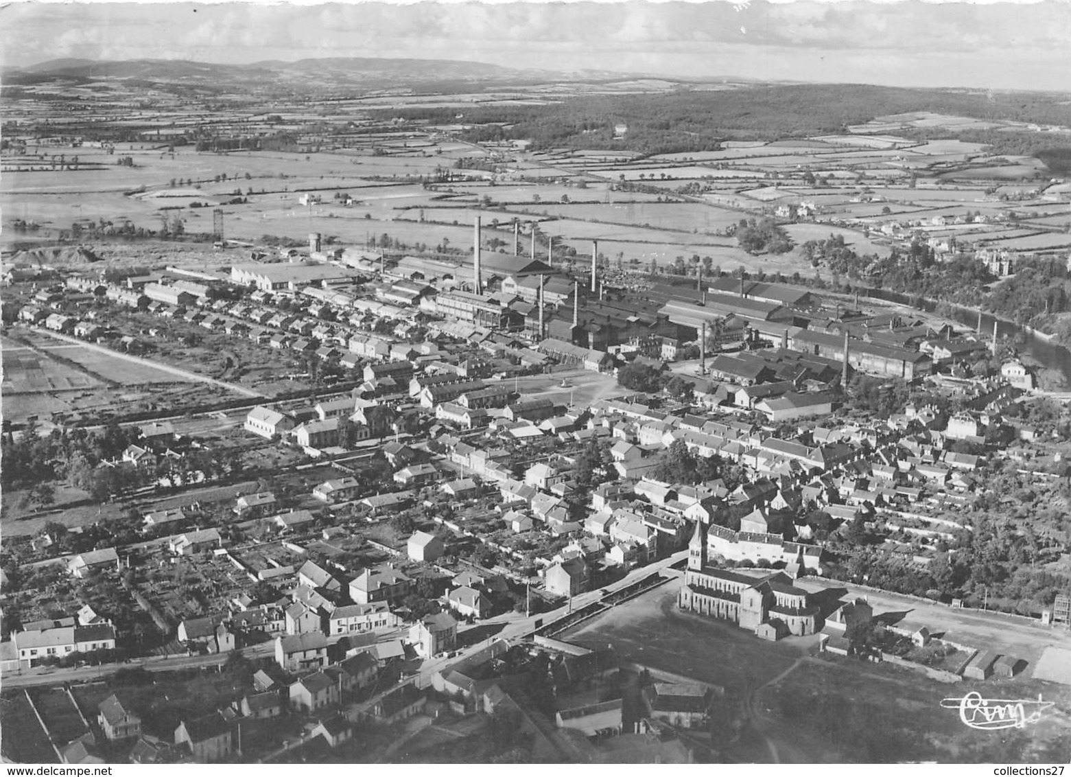 71-GUEGNON- VUE GENERALE AERIENNE - Gueugnon