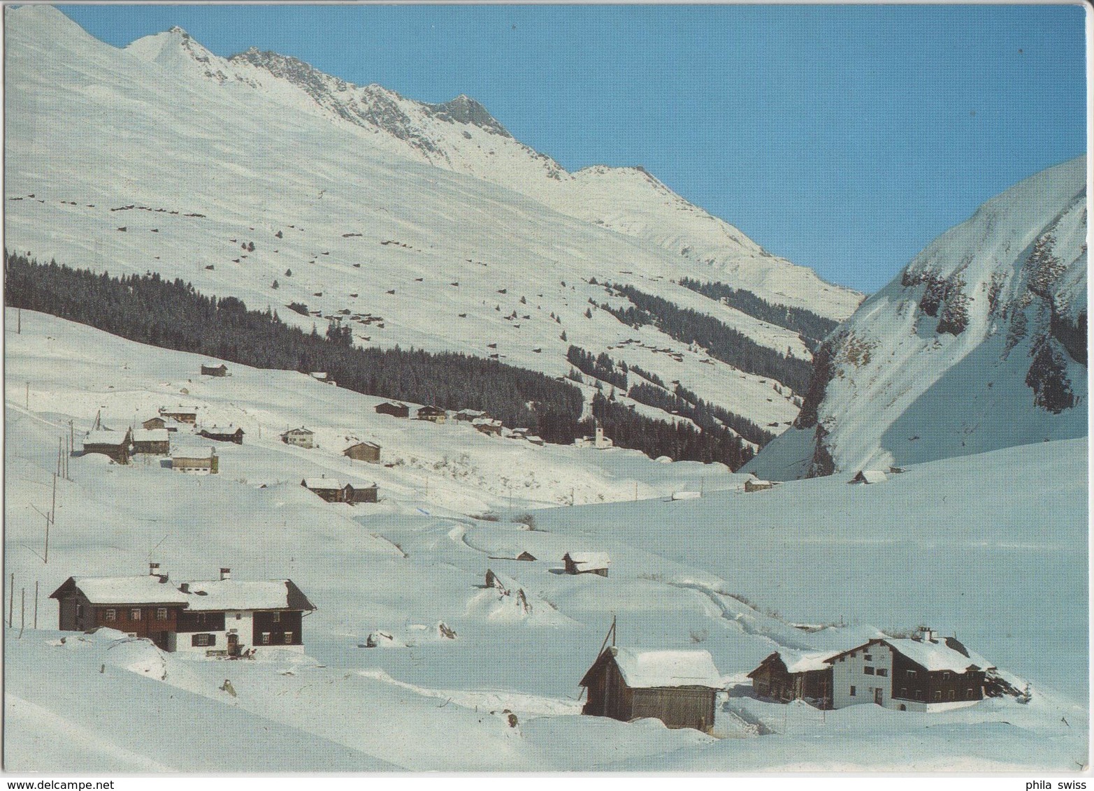 Safien-Rhalkirch - Turahus Gegen Malönie Und Camana - Photo: Geiger - Safien