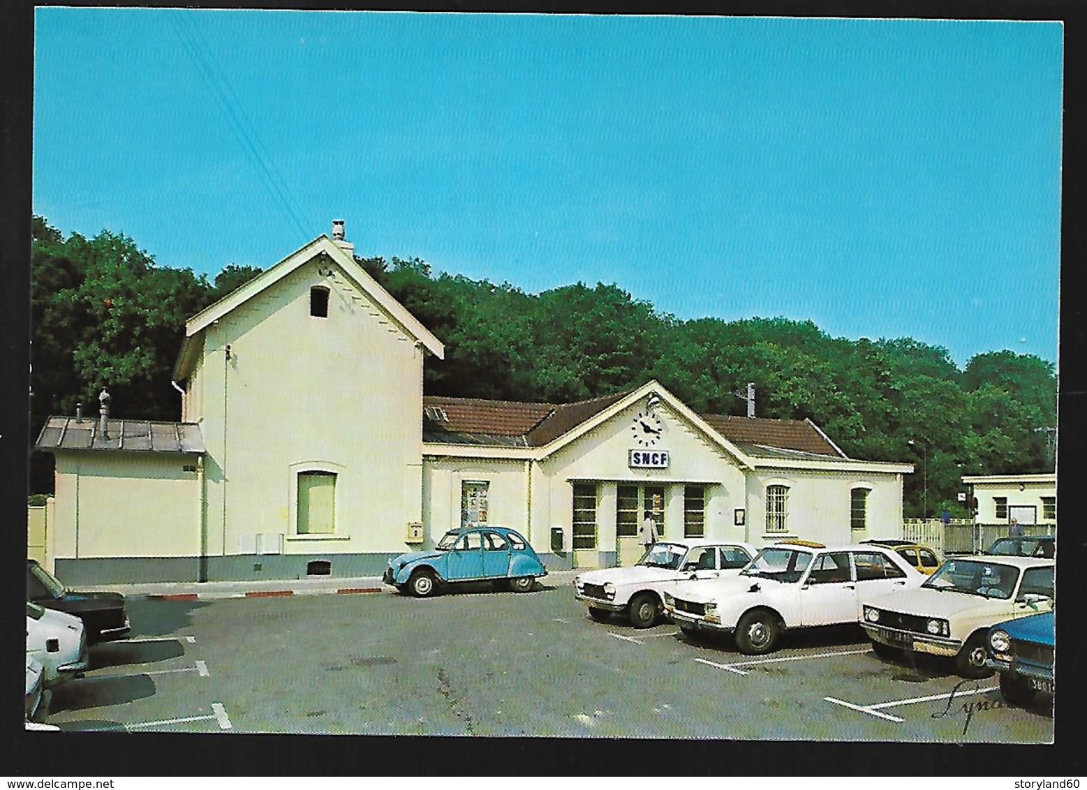 Cpm 9515677 ézanville La Gare , Dyane Citroen, 504 Et 204 Peugeot, Sncf - Ezanville