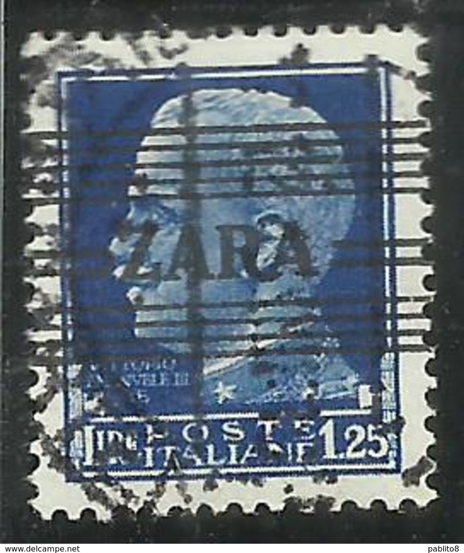 ZARA OCCUPAZIONE TEDESCA GERMAN OCCUPATION 1943 IMPERIALE SOPRATAMPATA EMPIRE OVERPRINTED LIRE 1,25 USATO USED OBLITERE' - Occup. Tedesca: Zara