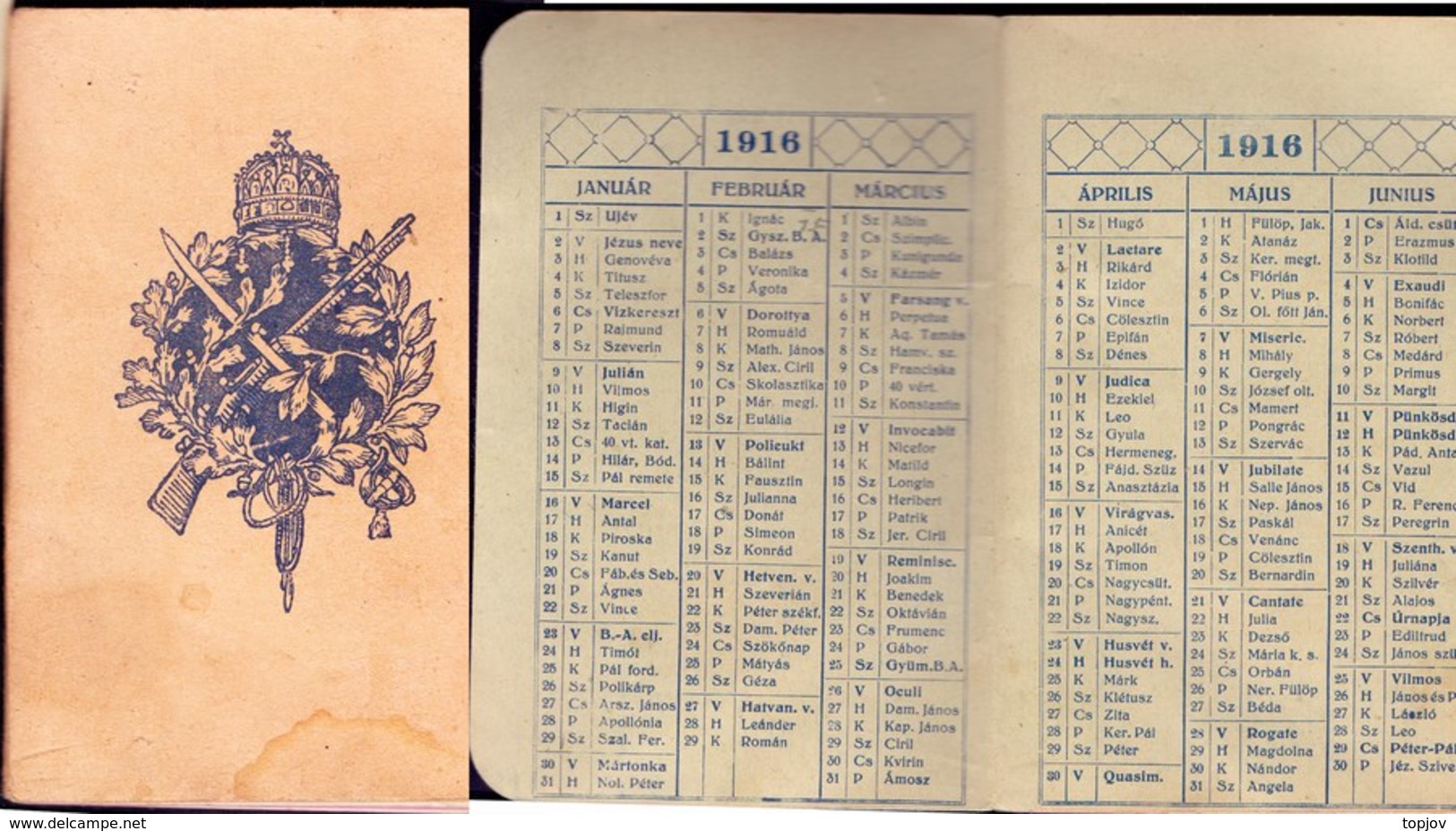 WAR  CALENDAR - 1916 - Grand Format : 1901-20