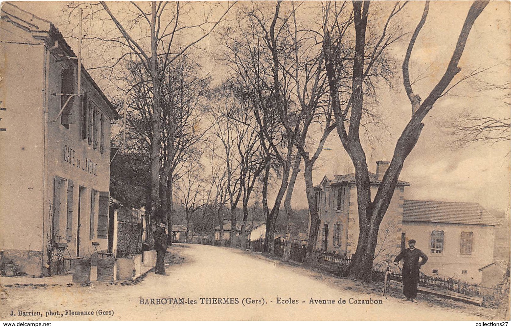 32-BARBOTAN-LES-THERMES- ECOLES, AVENUE DE GAZAUBON - Barbotan