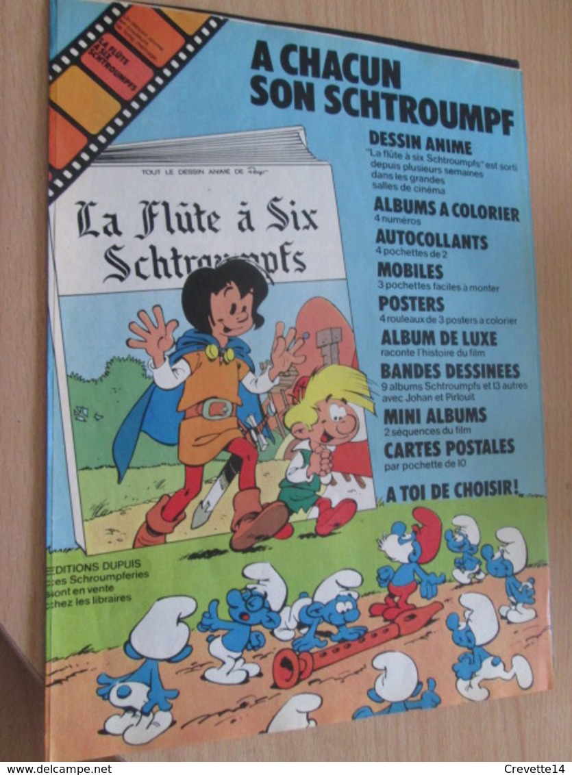 CLI518 :  Page PUB A4 Spirou Années 60/70 Avec Nouvel Album Paru De La Série JOHAN ET PIRLOUIT ET SCHTROUMPFS - Johan Et Pirlouit