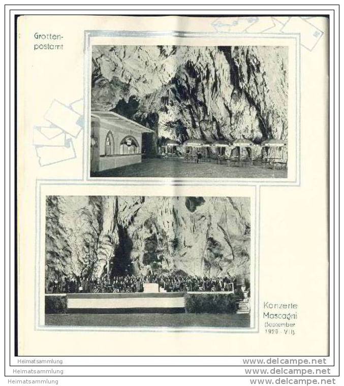 Die Königlichen Grotten Von Adelsberg 1932 - Postumia Bei Trieste - Postojnska Jama - 20 Seiten Mit 34 Abbildungen - Italië