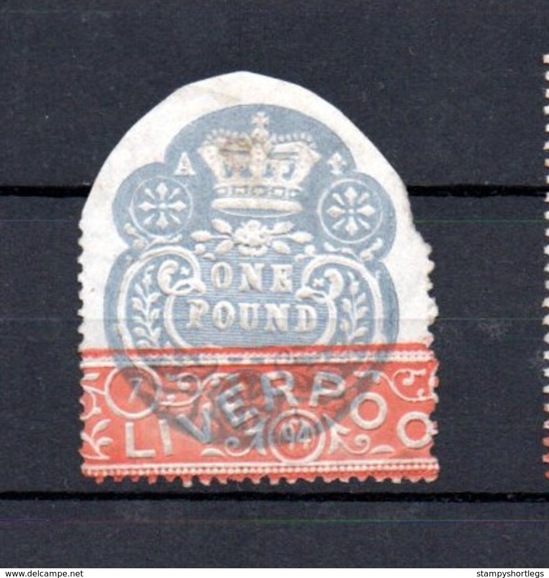 GB Revenue General Duty;  1890 One Pound Blue - Steuermarken