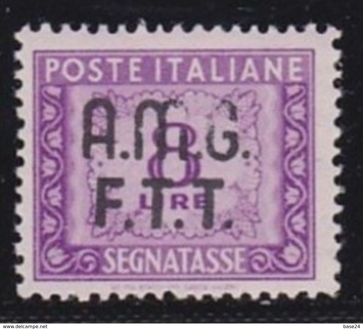1947 Italia Italy Trieste SEGNATASSE  POSTAGE DUE 8 Lire Lilla (11) MNH** - Taxe