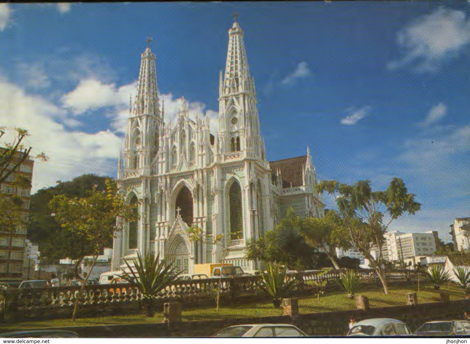 Brazil - Postcard Circulated 1980  - Vitoria - Metropolitan Cathedral State Of Espirito Santo - 2/scans - Vitória