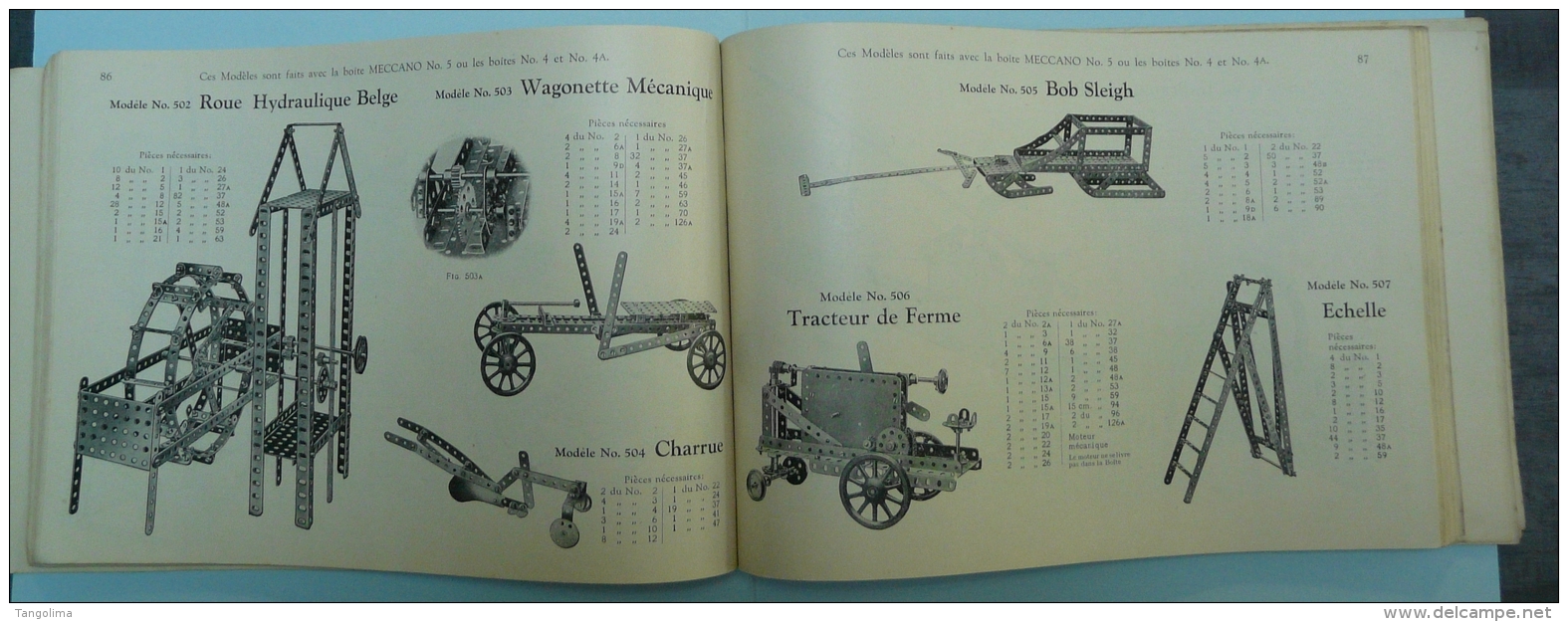 MECCANO - Instructions - Livre N°1 - Meccano